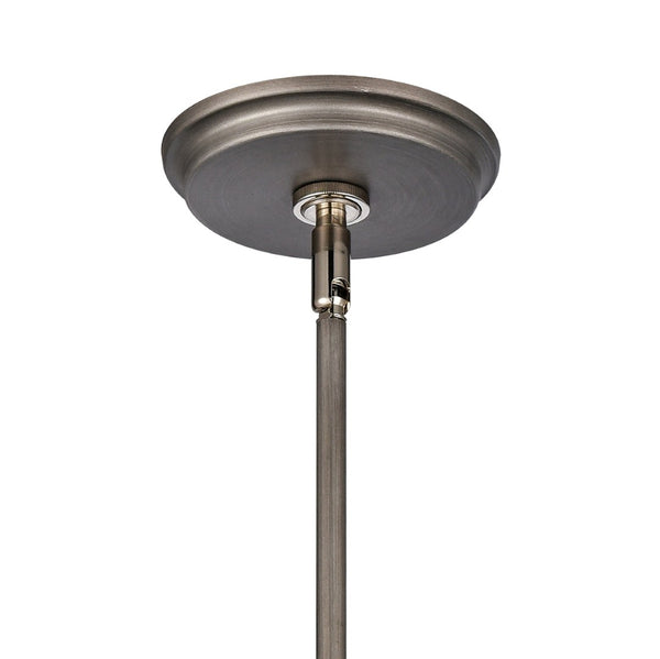 Atlas Urbanite 13'' Wide Industrial Pendant Light with Unique Glass Diffuser for Modern Interiors Weathered Zinc CL11840-SV