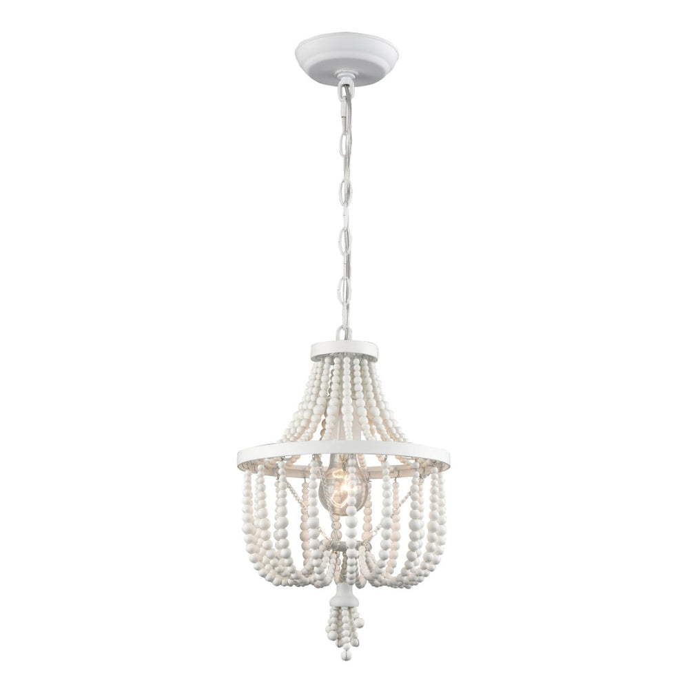 Atlas Virgin Queen 10" Wide 1-Light Mini Pendant - Modern White Metal Accent for Versatile Indoor Lighting CL11843-WH
