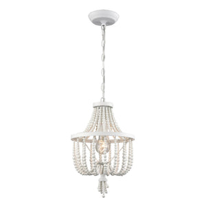 Atlas Virgin Queen 10" Wide 1-Light Mini Pendant - Modern White Metal Accent for Versatile Indoor Lighting CL11843-WH
