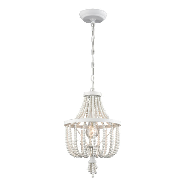Atlas Virgin Queen 10" Wide 1-Light Mini Pendant - Modern White Metal Accent for Versatile Indoor Lighting CL11843-WH