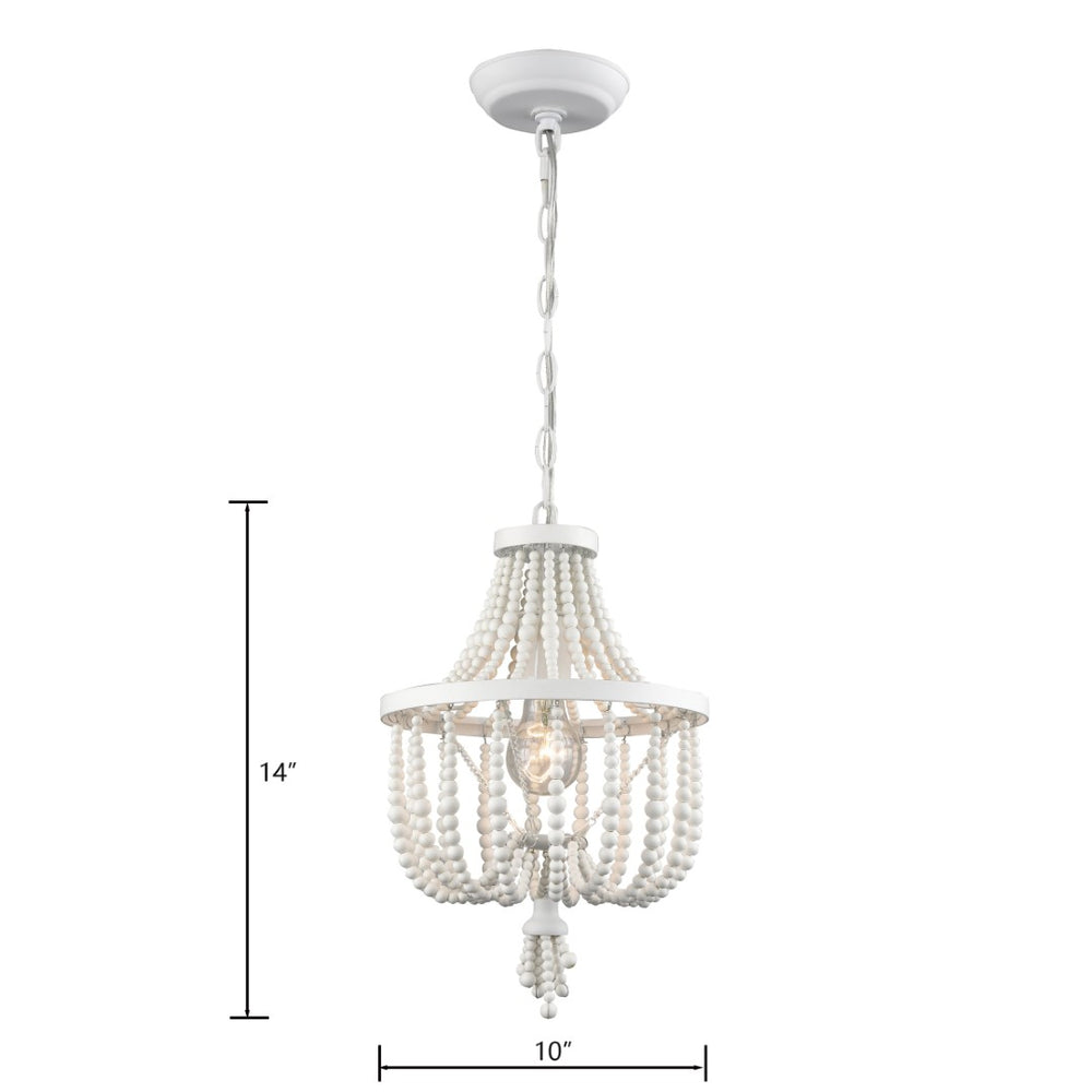 Atlas Virgin Queen 10" Wide 1-Light Mini Pendant - Modern White Metal Accent for Versatile Indoor Lighting CL11843-WH