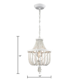 Atlas Virgin Queen 10" Wide 1-Light Mini Pendant - Modern White Metal Accent for Versatile Indoor Lighting CL11843-WH