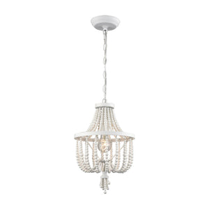 Atlas Virgin Queen 10" Wide 1-Light Mini Pendant - Modern White Metal Accent for Versatile Indoor Lighting CL11843-WH
