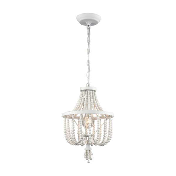 Atlas Virgin Queen 10" Wide 1-Light Mini Pendant - Modern White Metal Accent for Versatile Indoor Lighting CL11843-WH