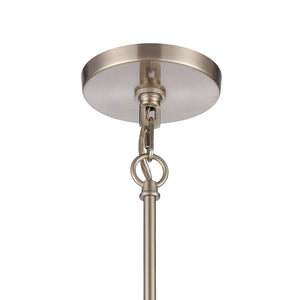 Atlas White Burlap Pendant Light - Elegant Coastal Charm with Satin Nickel Accents for Stylish Spaces Ocean Blue 10'' CL11845-WH