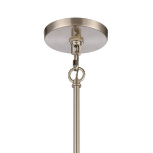 Atlas White Burlap Pendant Light - Elegant Coastal Charm with Satin Nickel Accents for Stylish Spaces Ocean Blue 14'' CL11846-WH