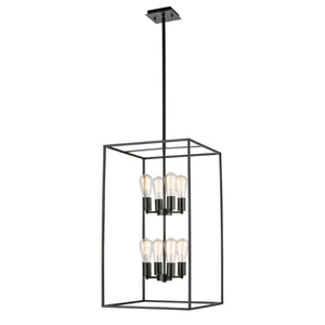 Atlas Williamsport 8-Light Pendant Light - Transitional Design with Airy Open Frame for Modern Spaces Oil Rubbed Bronze CL11847-BZ