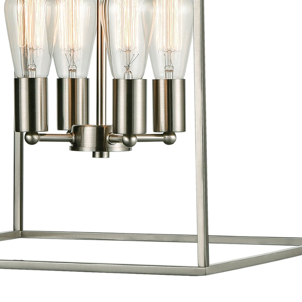 Atlas Williamsport 8-Light Pendant Light - Transitional Design with Airy Open Frame for Modern Spaces Brushed Nickel CL11847-NK