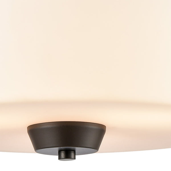 Atlas Winslow 15" Wide 3-Light Pendant Light - Classic Design with Soft White Glass Shades for Any Space Oil Rubbed Bronze CL11848-BZ