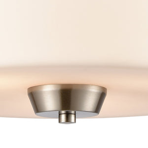 Atlas Winslow 15" Wide 3-Light Pendant Light - Classic Design with Soft White Glass Shades for Any Space Brushed Nickel CL11848-NK