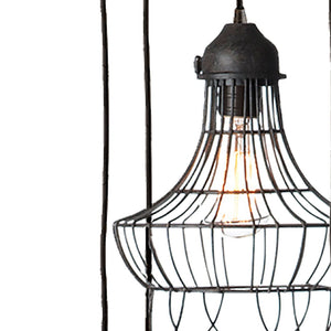 Atlas Wire 15'' Wide 5-Light Pendant - Modern Oil Rubbed Bronze Fixture for Dining & Kitchen Spaces CL11849-BK