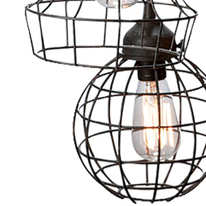 Atlas Wire 15'' Wide 5-Light Pendant - Modern Oil Rubbed Bronze Fixture for Dining & Kitchen Spaces CL11849-BK
