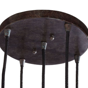 Atlas Wire 15'' Wide 5-Light Pendant - Modern Oil Rubbed Bronze Fixture for Dining & Kitchen Spaces CL11849-BK