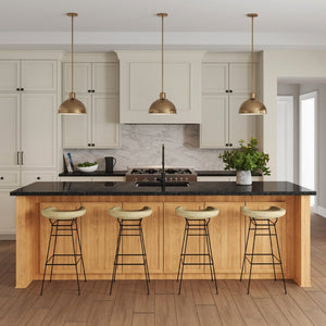 Atlas Zayne 12'' Wide Modern 1-Light Pendant - Sleek Metal Dome for Focused and Ambient Lighting Brushed Gold CL11850-GD