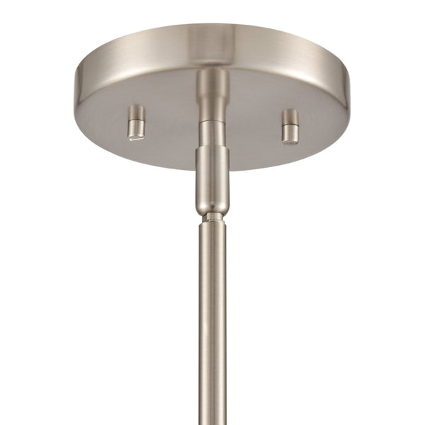 Atlas Zayne 12'' Wide Modern 1-Light Pendant - Sleek Metal Dome for Focused and Ambient Lighting Brushed Nickel CL11850-NK