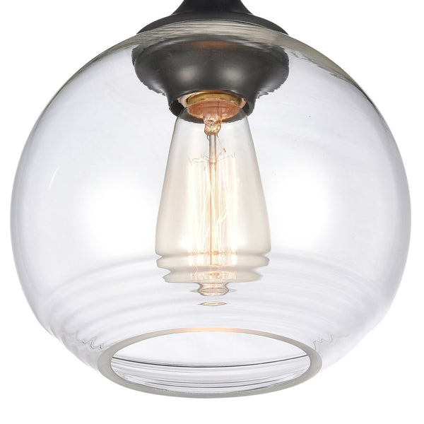 Atlas Angie 8'' Wide 1-Light Semi Flush Mount Fixture for Modern Spaces - Stylish, Versatile Illumination Matte Black CL11857-BK