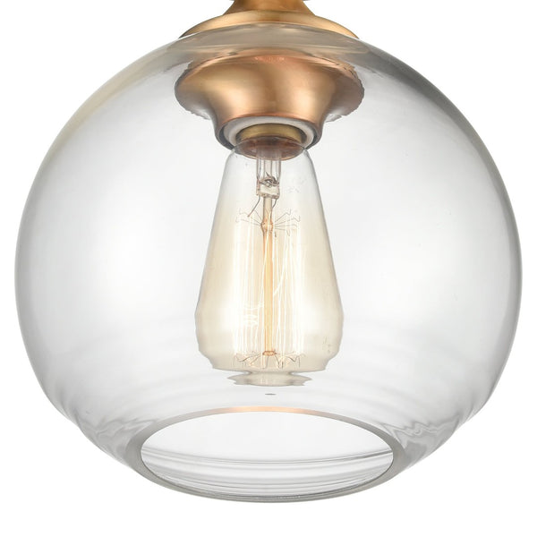 Atlas Angie 8'' Wide 1-Light Semi Flush Mount Fixture for Modern Spaces - Stylish, Versatile Illumination Satin Brass CL11857-GD