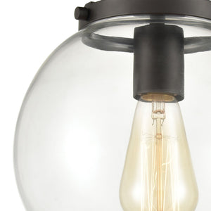 Atlas Bernice 9'' Wide 1-Light Semi Flush Mount - Elegant Clear Glass Globe for Timeless Home Lighting Oil Rubbed Bronze CL11861-BZ