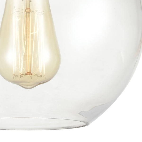 Atlas Bernice 9'' Wide 1-Light Semi Flush Mount - Elegant Clear Glass Globe for Timeless Home Lighting Oil Rubbed Bronze CL11861-BZ