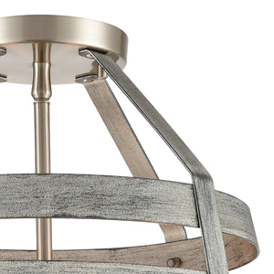 Atlas Brigantine 15'' Wide 2-Light Semi Flush Mount - Coastal Modern Design for Bright, Inviting Spaces Weathered Driftwood CL11865-GY
