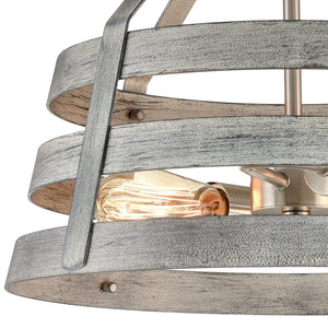 Atlas Brigantine 15'' Wide 2-Light Semi Flush Mount - Coastal Modern Design for Bright, Inviting Spaces Weathered Driftwood CL11865-GY