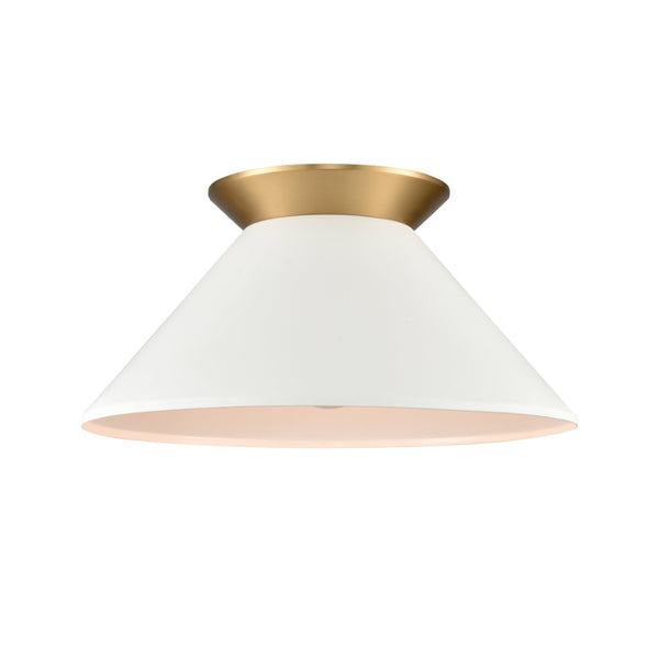 Atlas Cavendish 16'' Wide Modern Semi Flush Mount Light - Architectural Design for Sophisticated Spaces Brushed Gold CL11872-GD