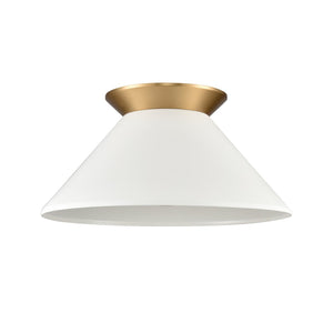 Atlas Cavendish 16'' Wide Modern Semi Flush Mount Light - Architectural Design for Sophisticated Spaces Brushed Gold CL11872-GD