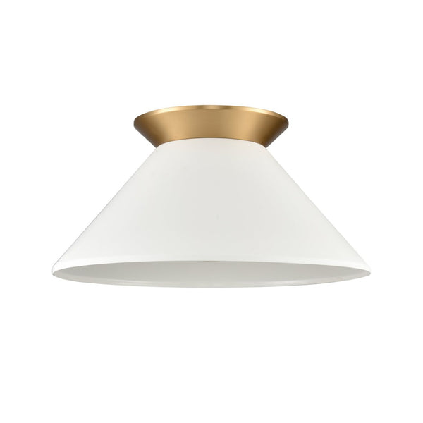 Atlas Cavendish 16'' Wide Modern Semi Flush Mount Light - Architectural Design for Sophisticated Spaces Brushed Gold CL11872-GD