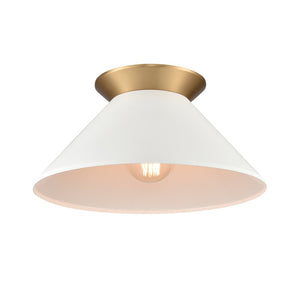Atlas Cavendish 16'' Wide Modern Semi Flush Mount Light - Architectural Design for Sophisticated Spaces Brushed Gold CL11872-GD