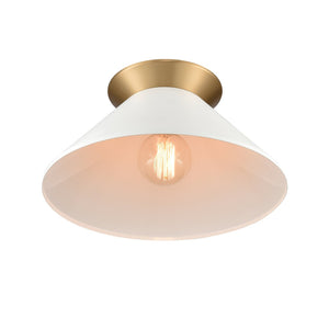 Atlas Cavendish 16'' Wide Modern Semi Flush Mount Light - Architectural Design for Sophisticated Spaces Brushed Gold CL11872-GD
