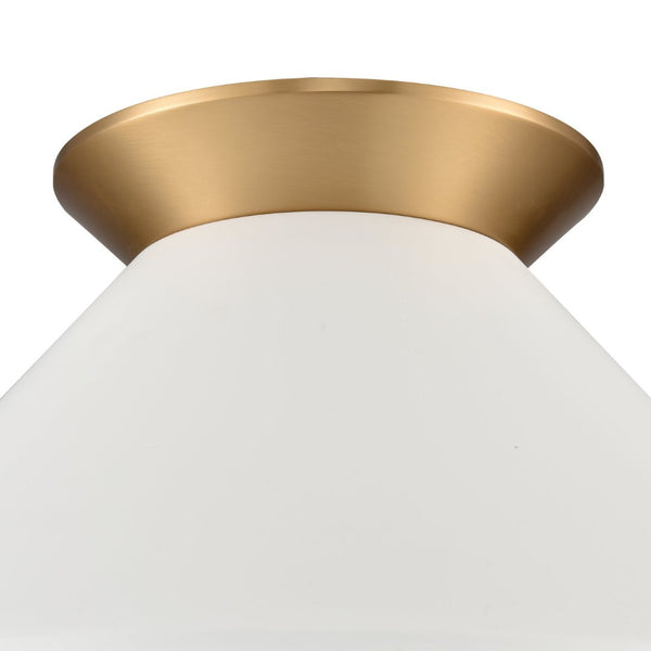 Atlas Cavendish 16'' Wide Modern Semi Flush Mount Light - Architectural Design for Sophisticated Spaces Brushed Gold CL11872-GD