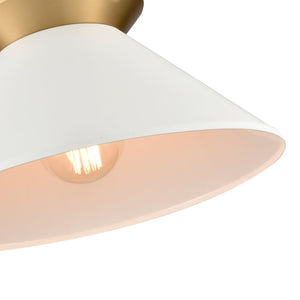 Atlas Cavendish 16'' Wide Modern Semi Flush Mount Light - Architectural Design for Sophisticated Spaces Brushed Gold CL11872-GD