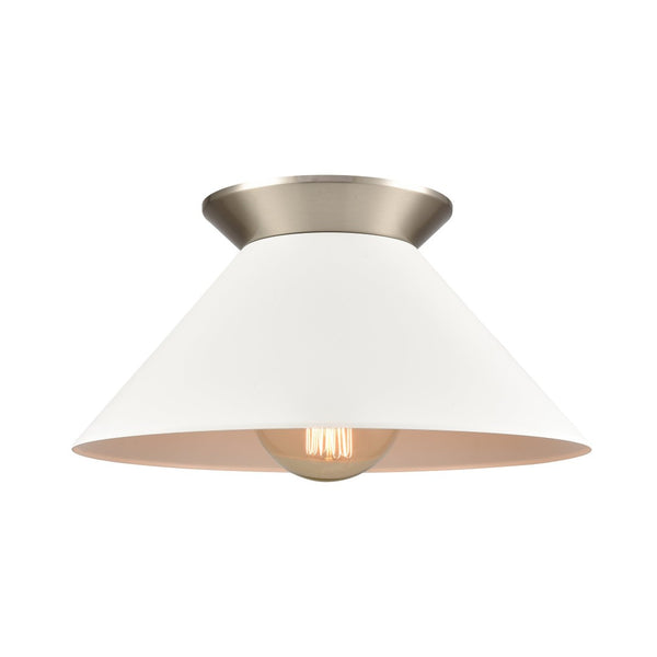 Atlas Cavendish 16'' Wide Modern Semi Flush Mount Light - Architectural Design for Sophisticated Spaces Brushed Nickel CL11872-NK