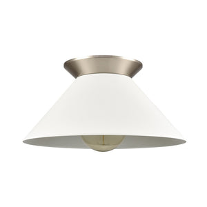 Atlas Cavendish 16'' Wide Modern Semi Flush Mount Light - Architectural Design for Sophisticated Spaces Brushed Nickel CL11872-NK