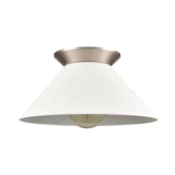 Atlas Cavendish 16'' Wide Modern Semi Flush Mount Light - Architectural Design for Sophisticated Spaces Brushed Nickel CL11872-NK