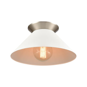 Atlas Cavendish 16'' Wide Modern Semi Flush Mount Light - Architectural Design for Sophisticated Spaces Brushed Nickel CL11872-NK