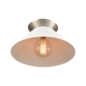 Atlas Cavendish 16'' Wide Modern Semi Flush Mount Light - Architectural Design for Sophisticated Spaces Brushed Nickel CL11872-NK