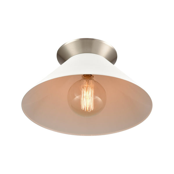 Atlas Cavendish 16'' Wide Modern Semi Flush Mount Light - Architectural Design for Sophisticated Spaces Brushed Nickel CL11872-NK