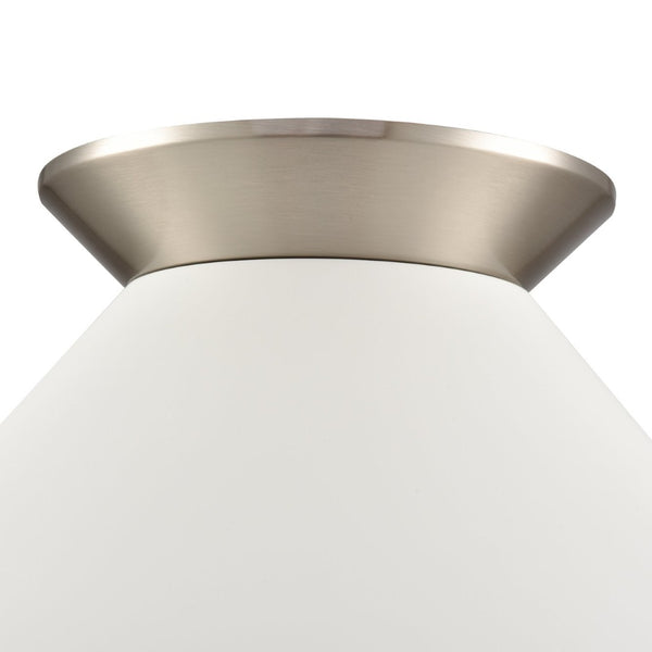 Atlas Cavendish 16'' Wide Modern Semi Flush Mount Light - Architectural Design for Sophisticated Spaces Brushed Nickel CL11872-NK