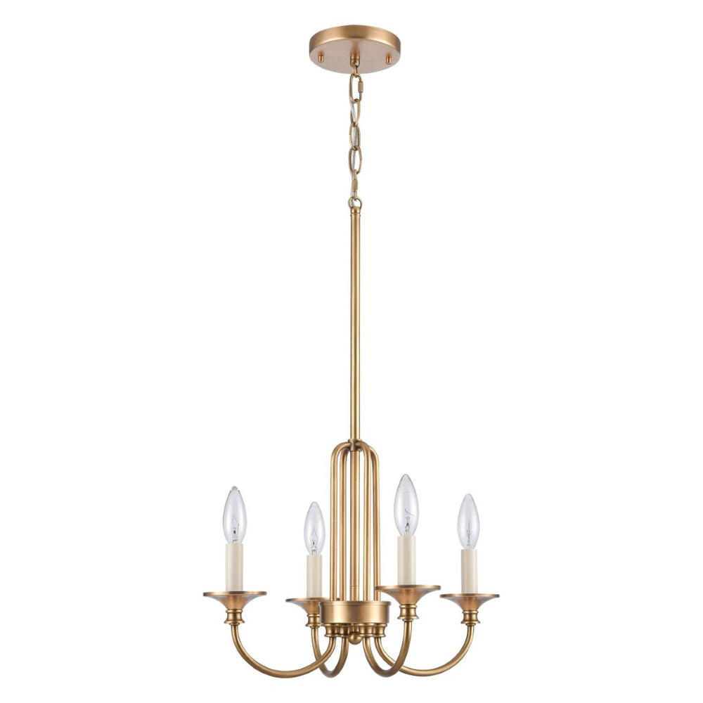 Atlas Cecil 16" 4-Light Semi Flush Mount - Elegant Natural Brass Fixture for Living Spaces & Bedrooms CL11873-BS