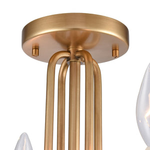 Atlas Cecil 16" 4-Light Semi Flush Mount - Elegant Natural Brass Fixture for Living Spaces & Bedrooms CL11873-BS