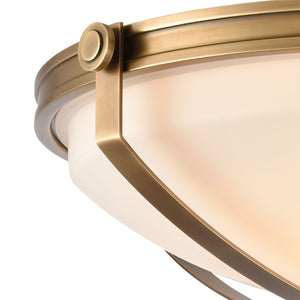 Atlas Connelly 19'' Wide 3-Light Semi Flush Mount - Elegant Frosted Glass Shades for Soft Ambient Lighting Natural CL11879-BS