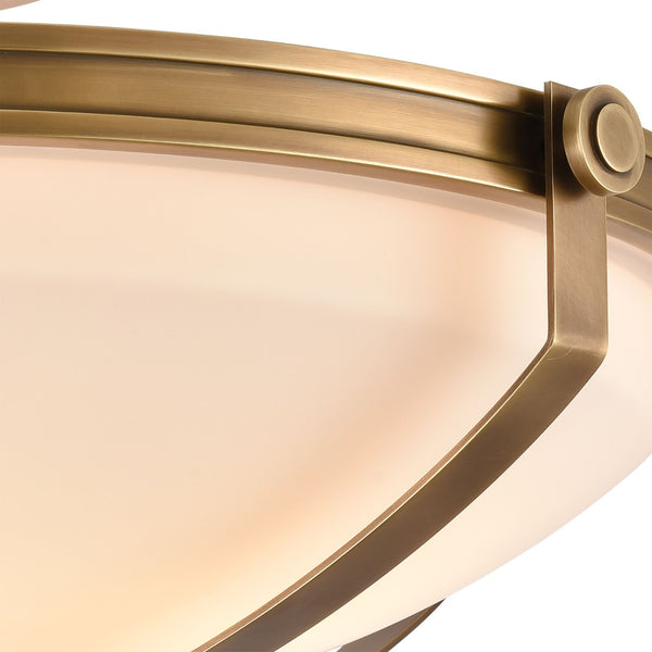 Atlas Connelly 19'' Wide 3-Light Semi Flush Mount - Elegant Frosted Glass Shades for Soft Ambient Lighting Natural CL11879-BS