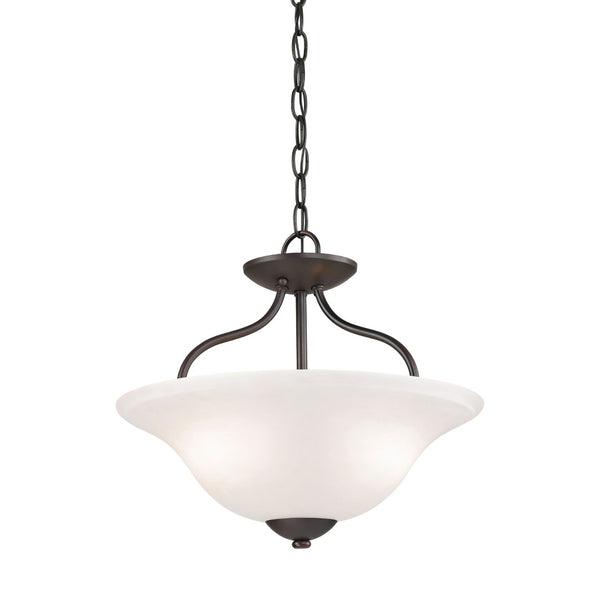 Atlas Conway 15'' Wide 2-Light Semi Flush Mount - Elegant Traditional Fixture for Timeless Home Illumination Oil Rubbed Bronze CL11880-BZ