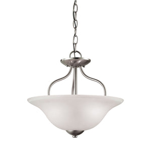Atlas Conway 15'' Wide 2-Light Semi Flush Mount - Elegant Traditional Fixture for Timeless Home Illumination Brushed Nickel CL11880-NK