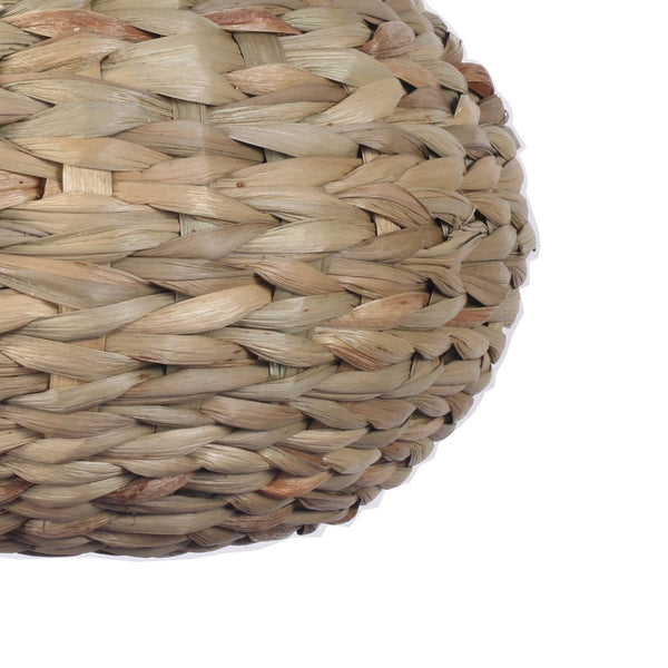 Atlas Cove 13.75'' Wide 1-Light Semi Flush Mount - Hand-Plaited Seagrass & Dark Bronze for Coastal Charm CL11881-NA