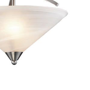 Atlas Elysburg 16" Wide 2-Light Semi Flush Mount - Modern Satin Nickel Fixture for Stylish Illumination CL11883-NK