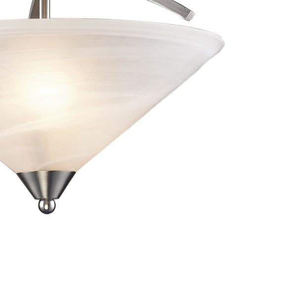Atlas Elysburg 16" Wide 2-Light Semi Flush Mount - Modern Satin Nickel Fixture for Stylish Illumination CL11883-NK