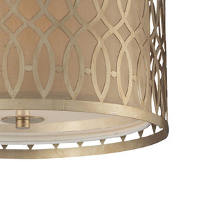 Atlas Estonia 16'' Wide 3-Light Semi Flush Mount - Elegant Aged Silver Fixture for Classic Spaces CL11884-GD