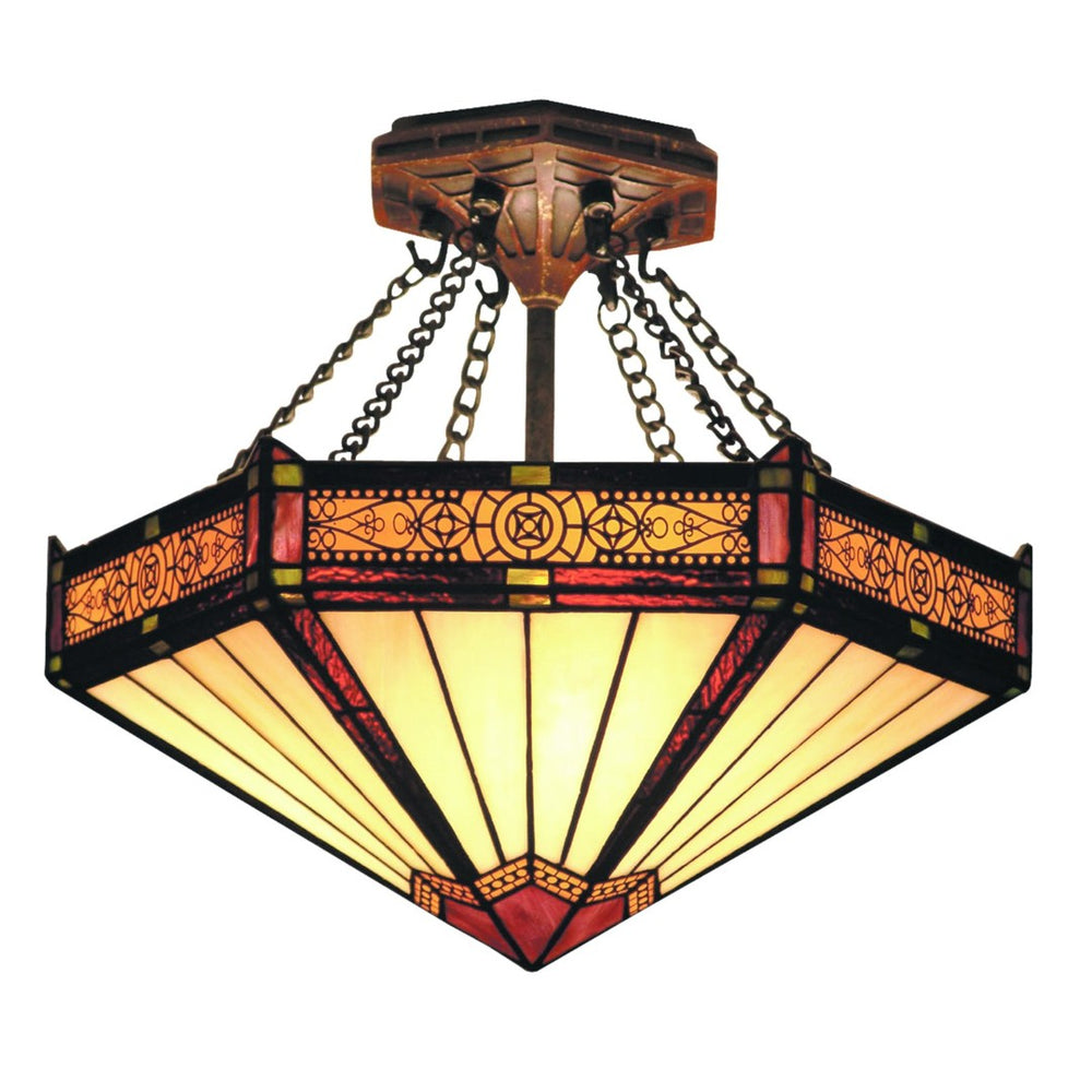 Atlas Filigree 3-Light Semi Flush Mount - Aged Bronze, Artisanal Design for Elegant Indoor Lighting Spaces CL11886-BZ